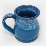 Peacock Blue Belly Mug - 13oz capacity