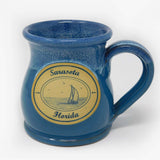 Peacock Blue Belly Mug - 13oz capacity